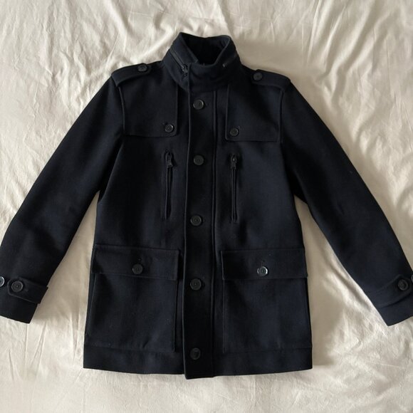 Express Military-Style Wool-Blend Coat - Picture 1 of 10